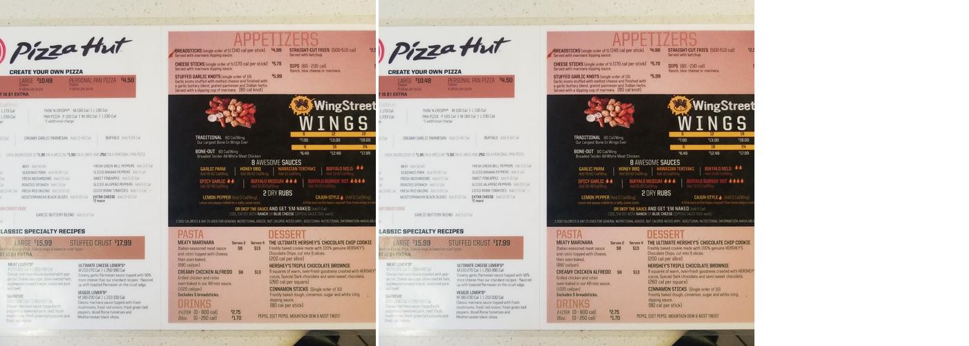 Pizza Hut Menu
