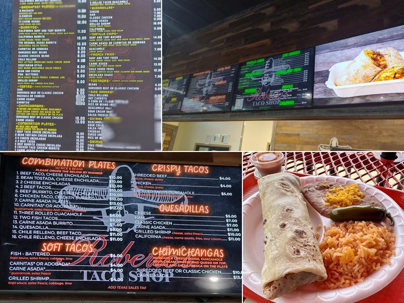 Roberto’s Taco Shop Waco, TX Menu