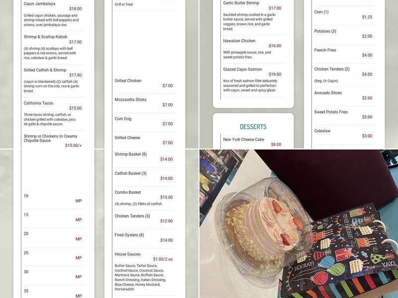 Cajun Crabs & Shrimp Waco Menu