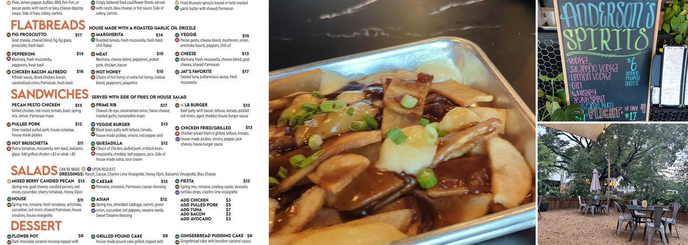 Andersons Eatery and Distillery Menu