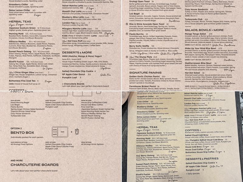 Grutogi Bistro - Cafe, Salad, Sandwich, Brunch, and Space Menu