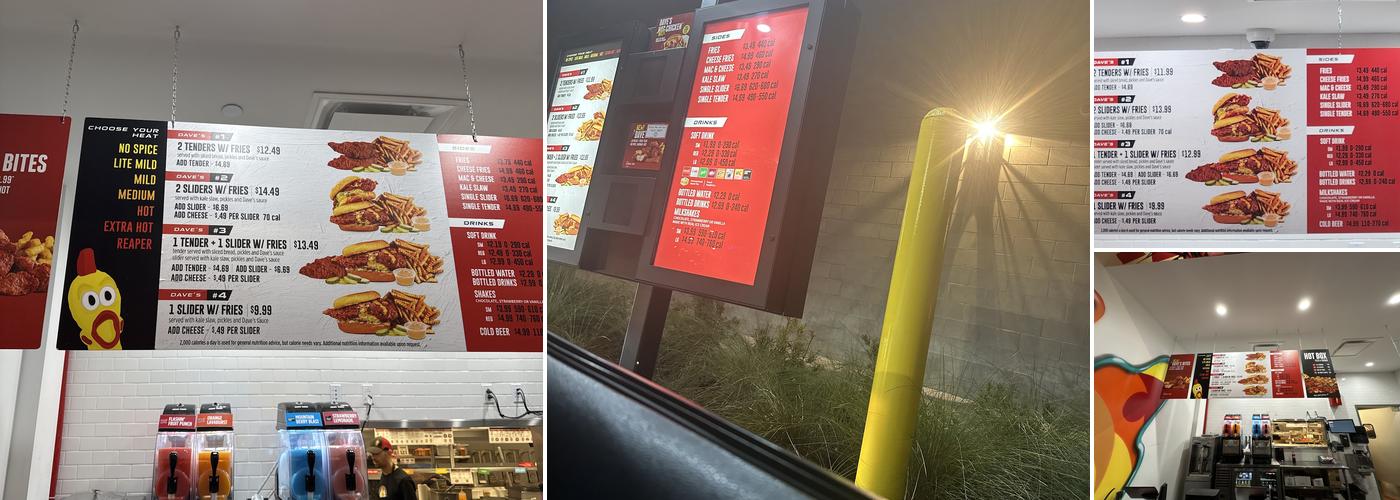 Dave's Hot Chicken Menu