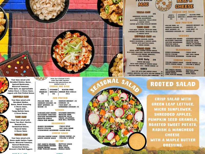 sMAC'n Noodles Menu