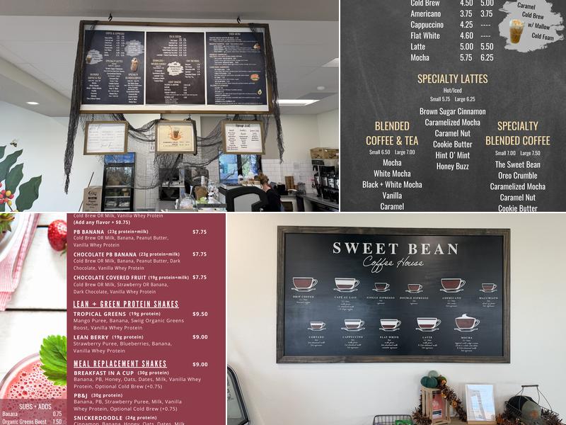 Sweet Bean Coffee House Menu
