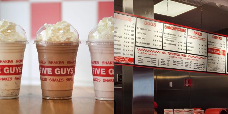 Five Guys Menu