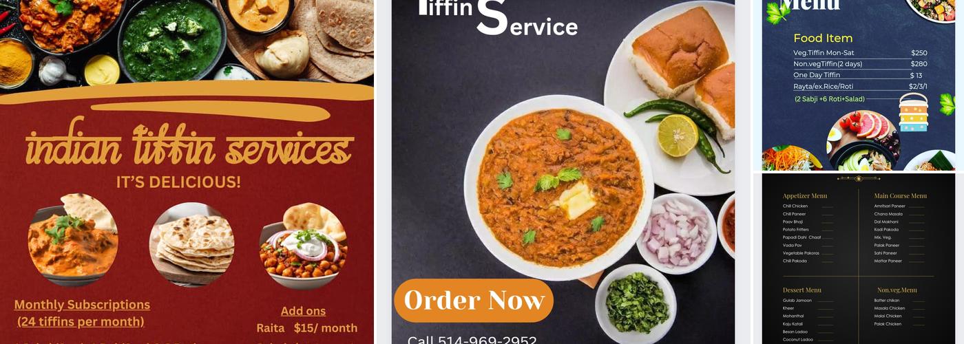 Indian Food Tiffin Service(Dilli Chaat) in Halifax Menu