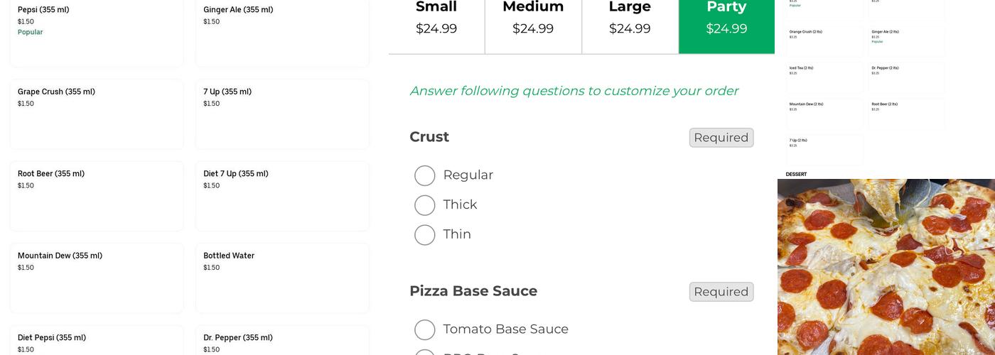 341 pizza Menu