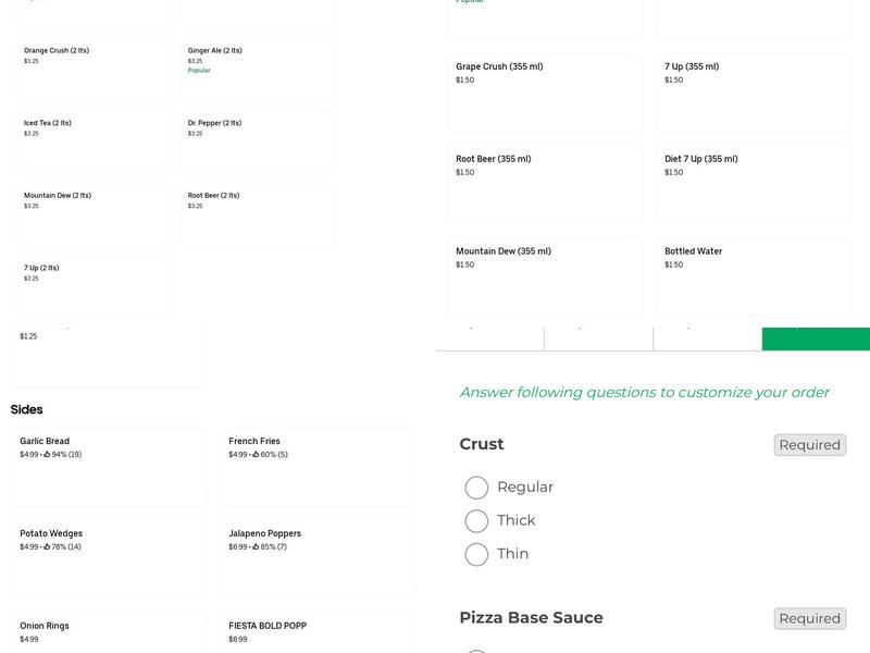 341 pizza Menu