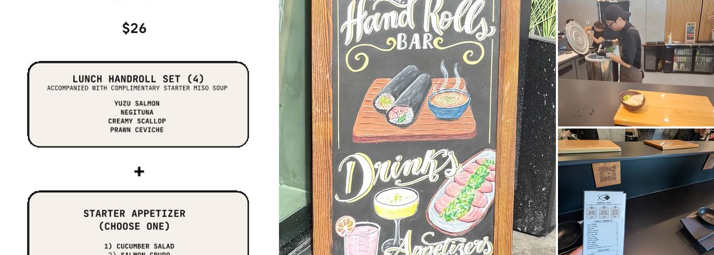 RAW - Japanese Hand Roll Bar Menu