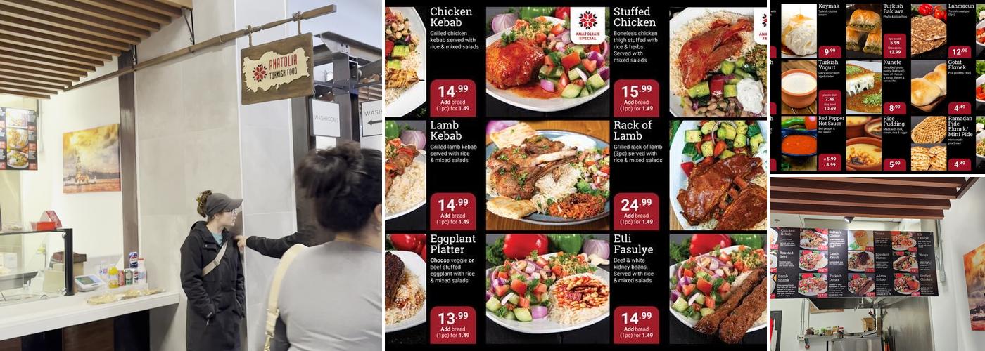 Anatolia Turkish Restaurant CFM WEST Menu