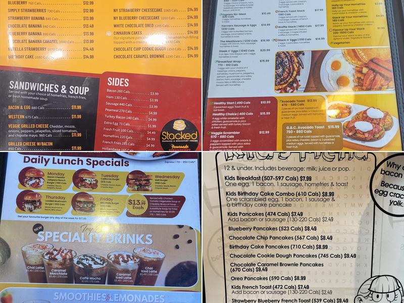 Stacked Pancake & Breakfast House - Beacon Hill Menu