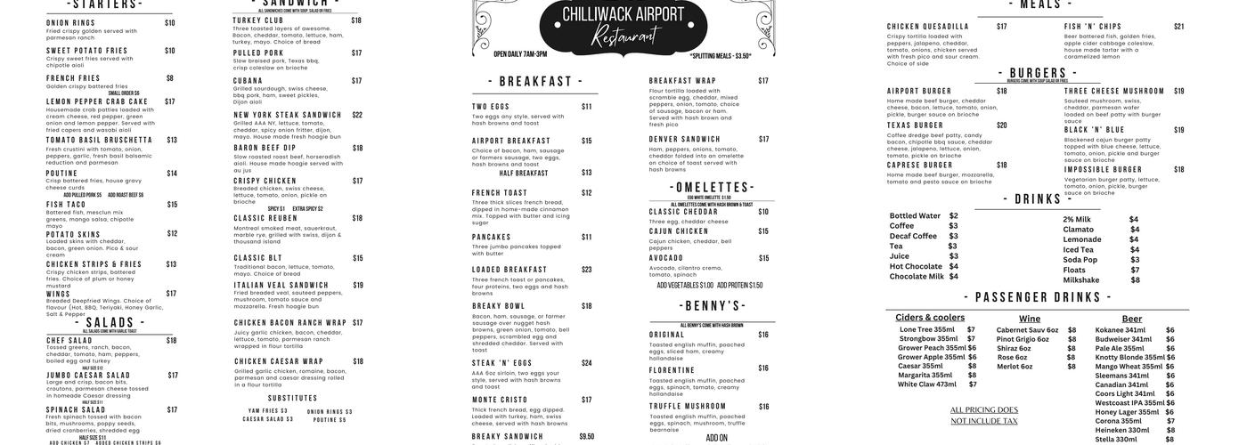 I Fly For Pie Menu