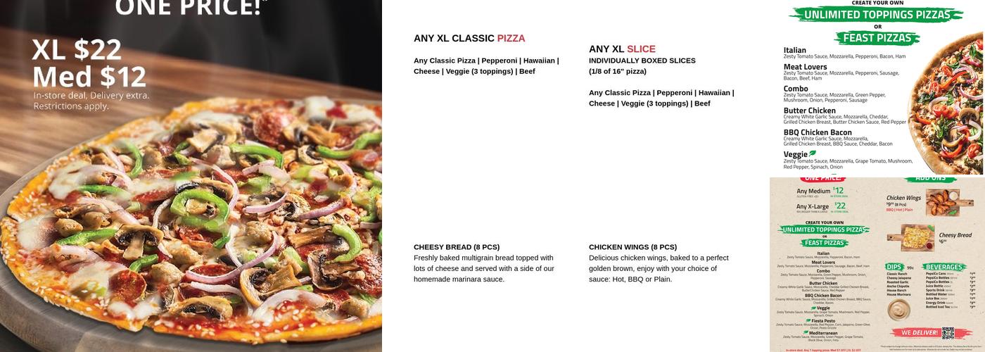 Freshslice Pizza Menu