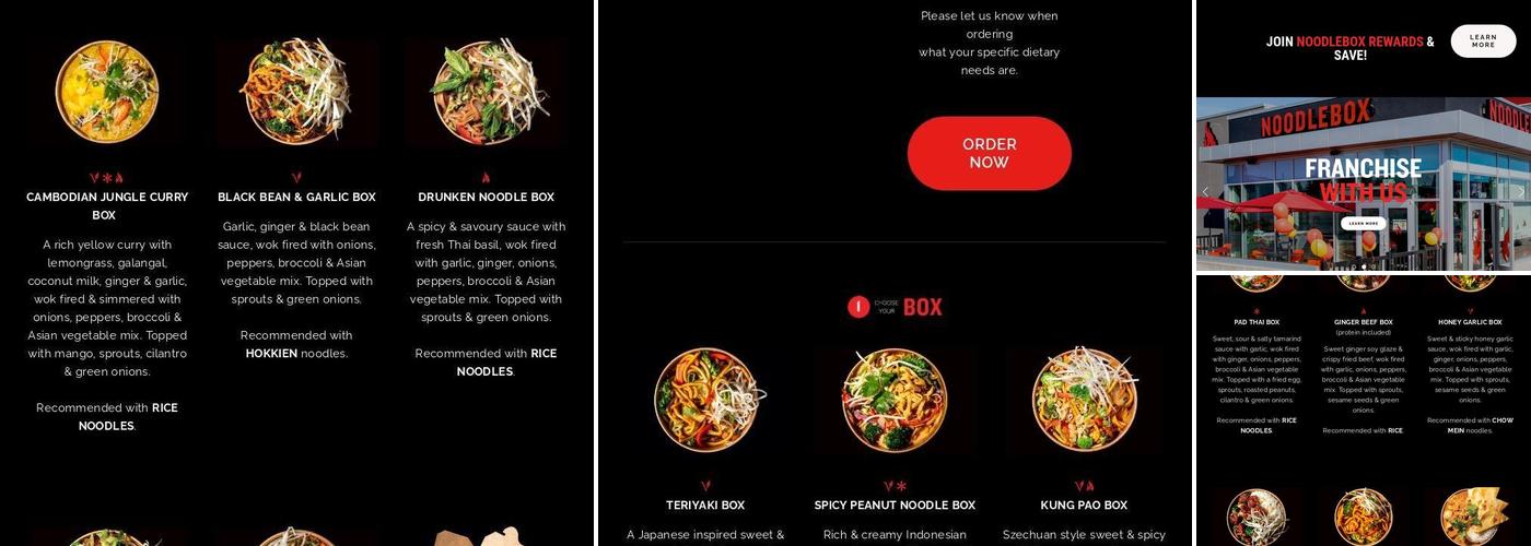 Noodlebox Menu