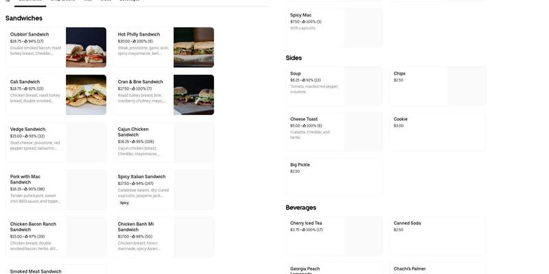 Chachi's Menu