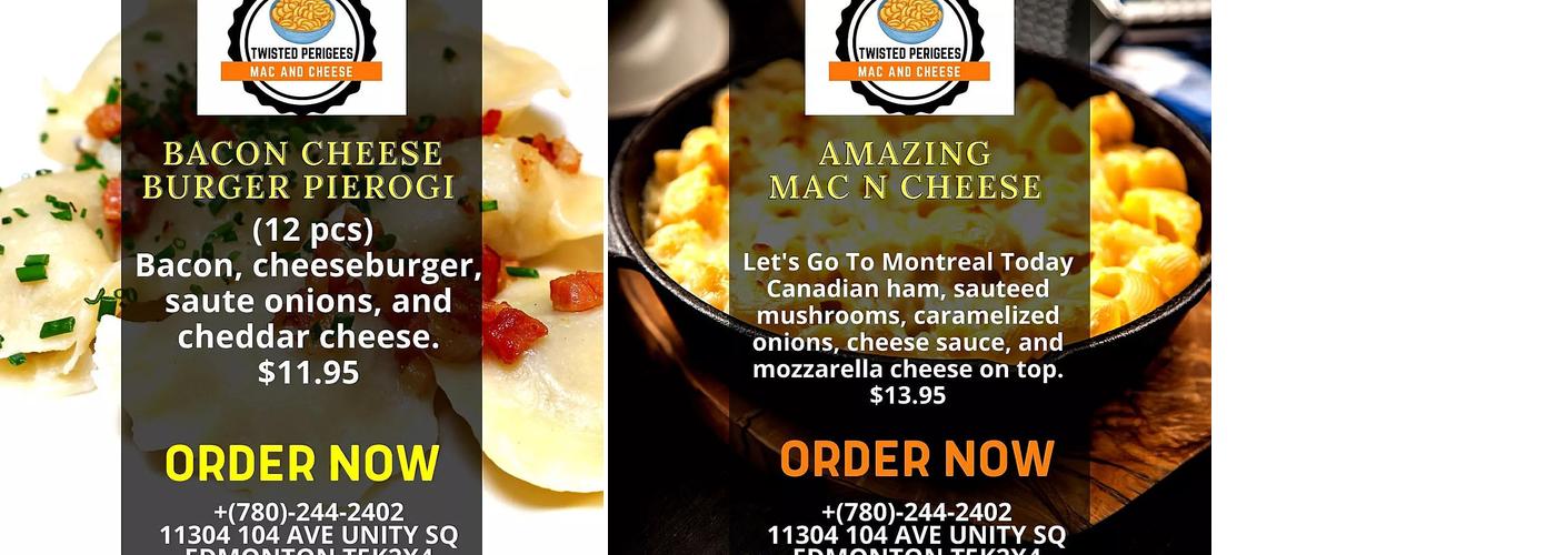 Twisted Perogies Menu