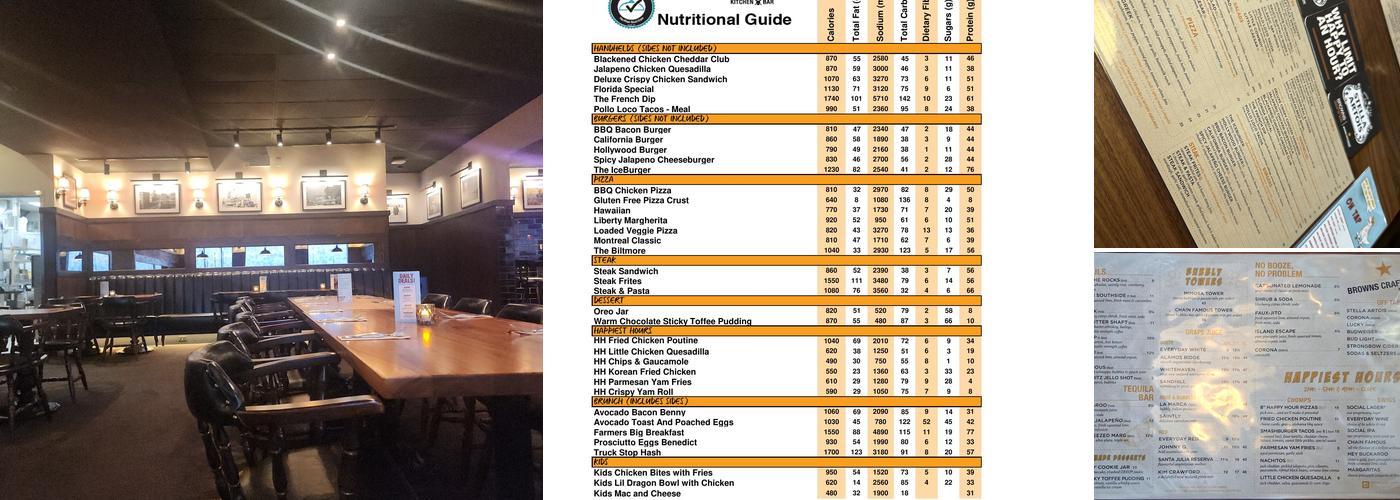 Browns Crafthouse Emerald Park Menu