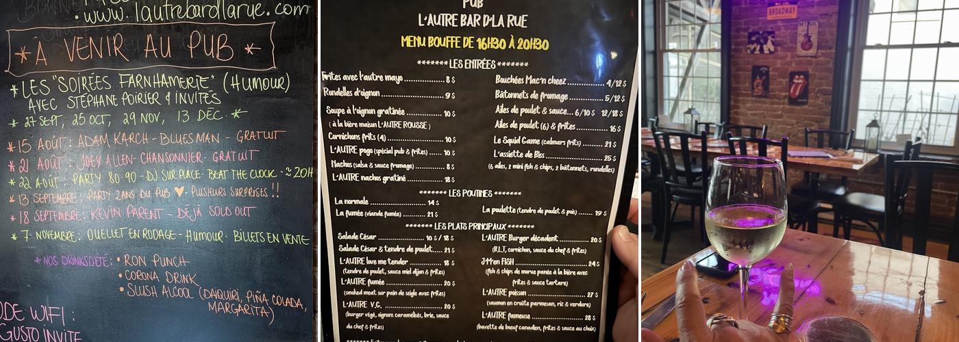 Pub L'autre bar d'la rue Menu