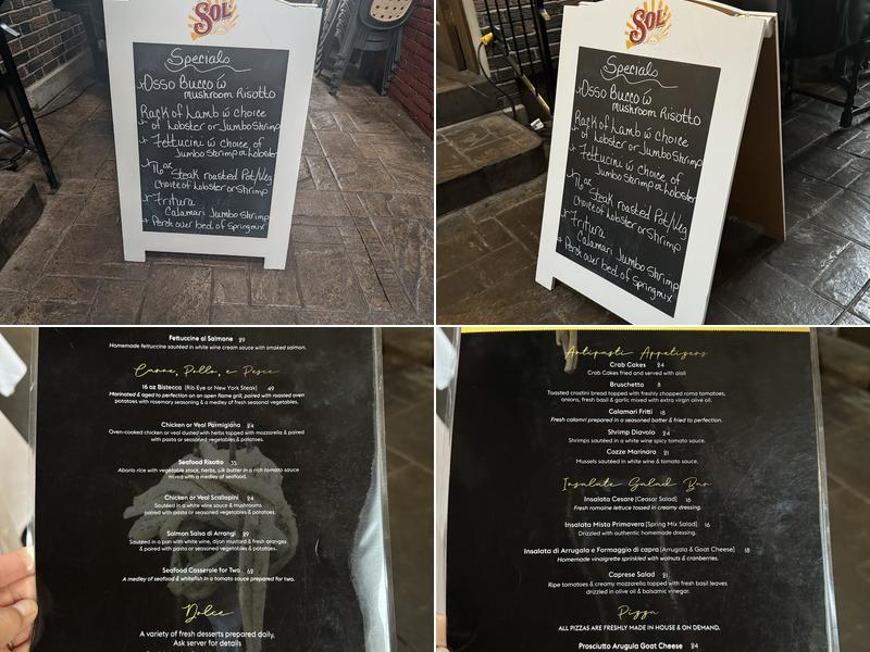 Oggi Bistro Menu