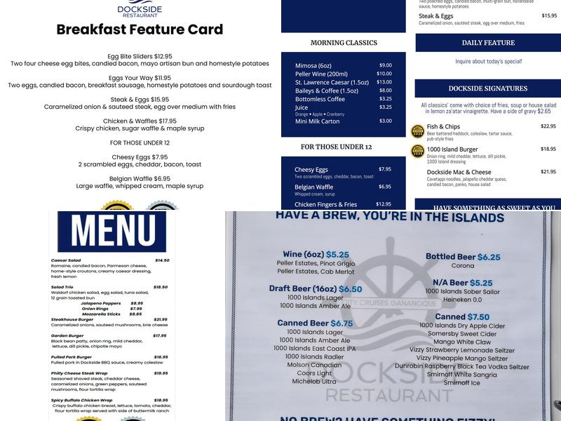 DOCKSIDE Menu