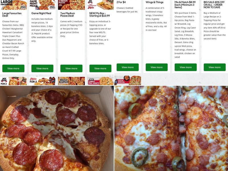 Pizza Hut Mont-Bleu Menu