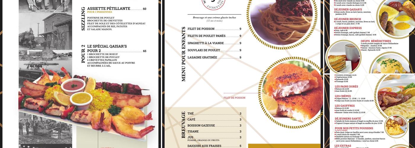 Restaurant Qaisar's Gatineau Menu