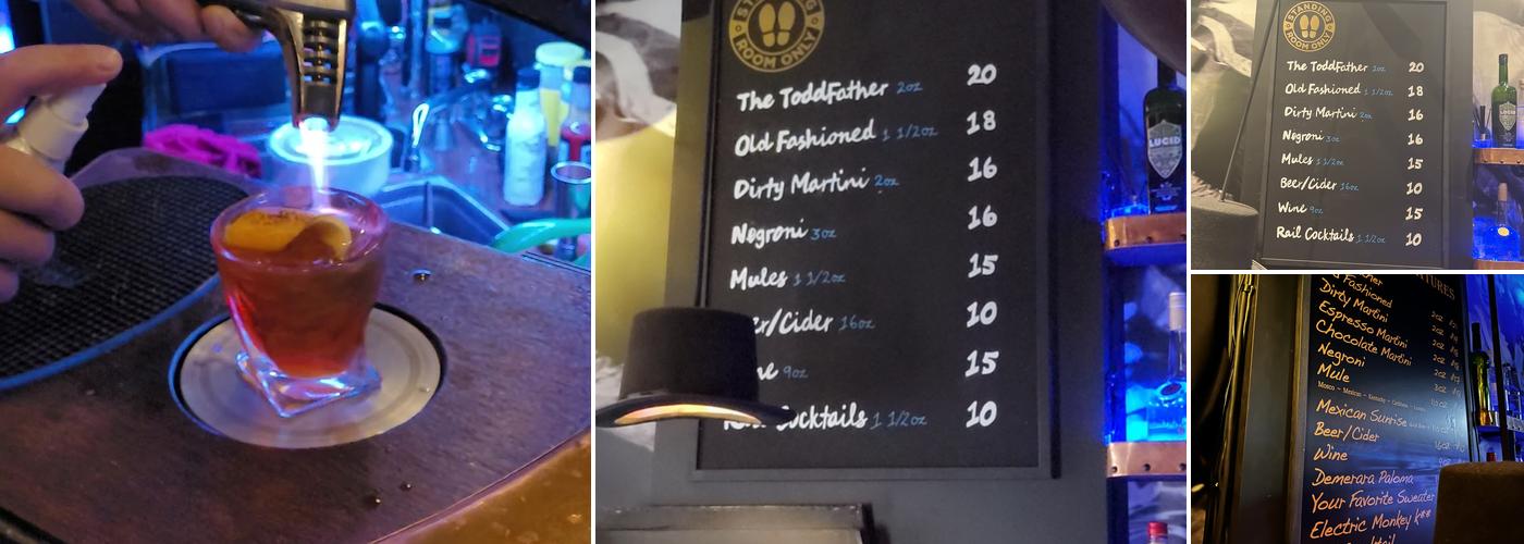 Standing Room Only Menu