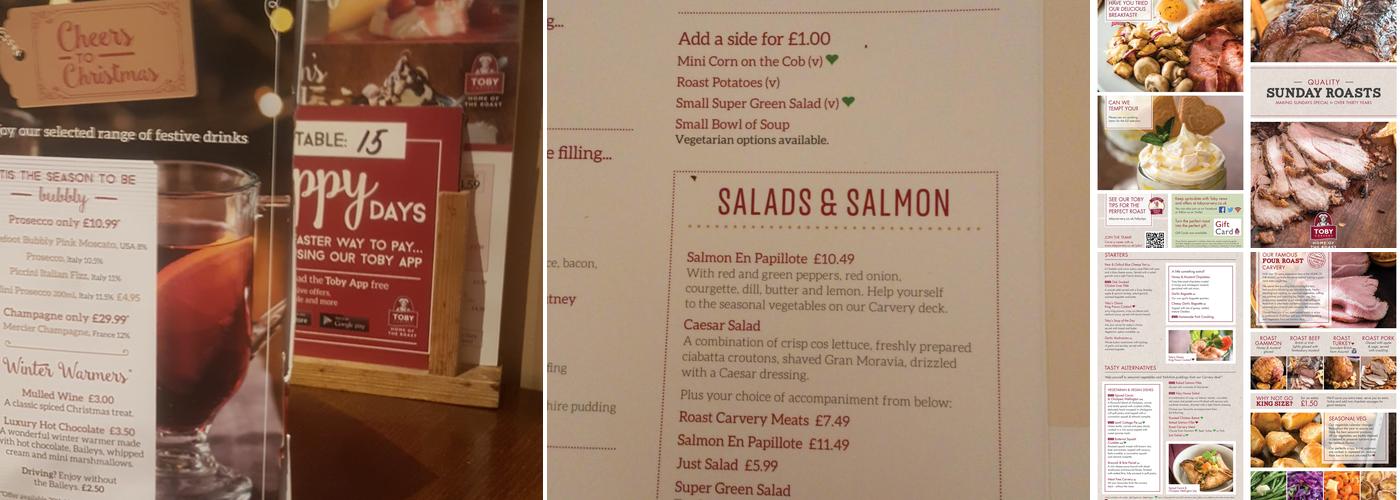 Toby Carvery Brockworth Menu