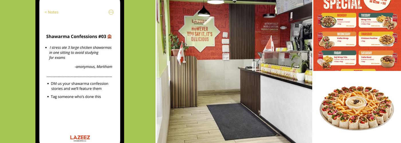 Lazeez Shawarma Menu