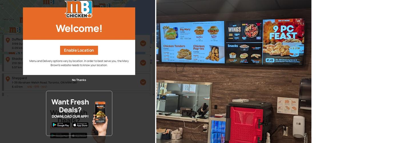 Mary Brown's Chicken Menu