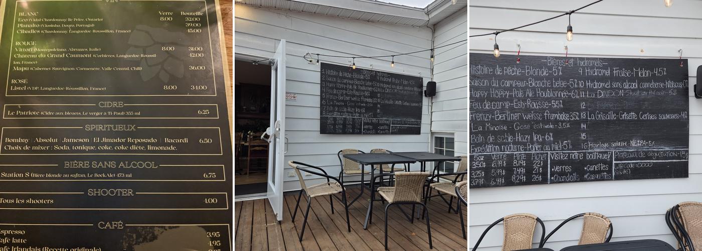 Microbrasserie Etchemin Menu