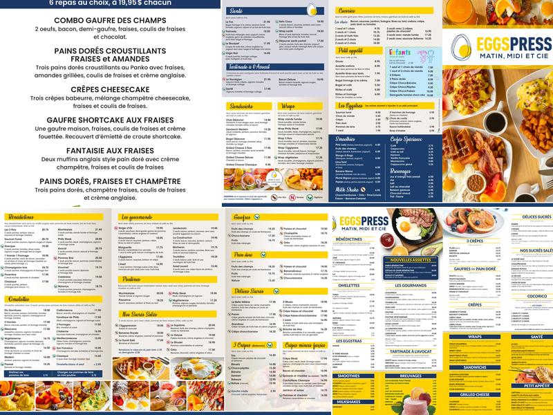 Eggspress Restaurants Menu