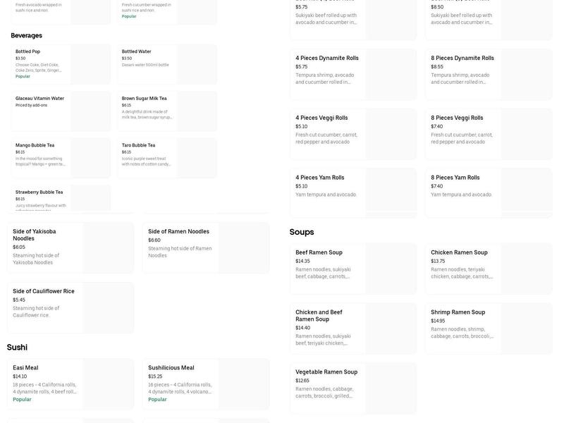 Edo Japan - Telford Mews - Grill and Sushi Menu