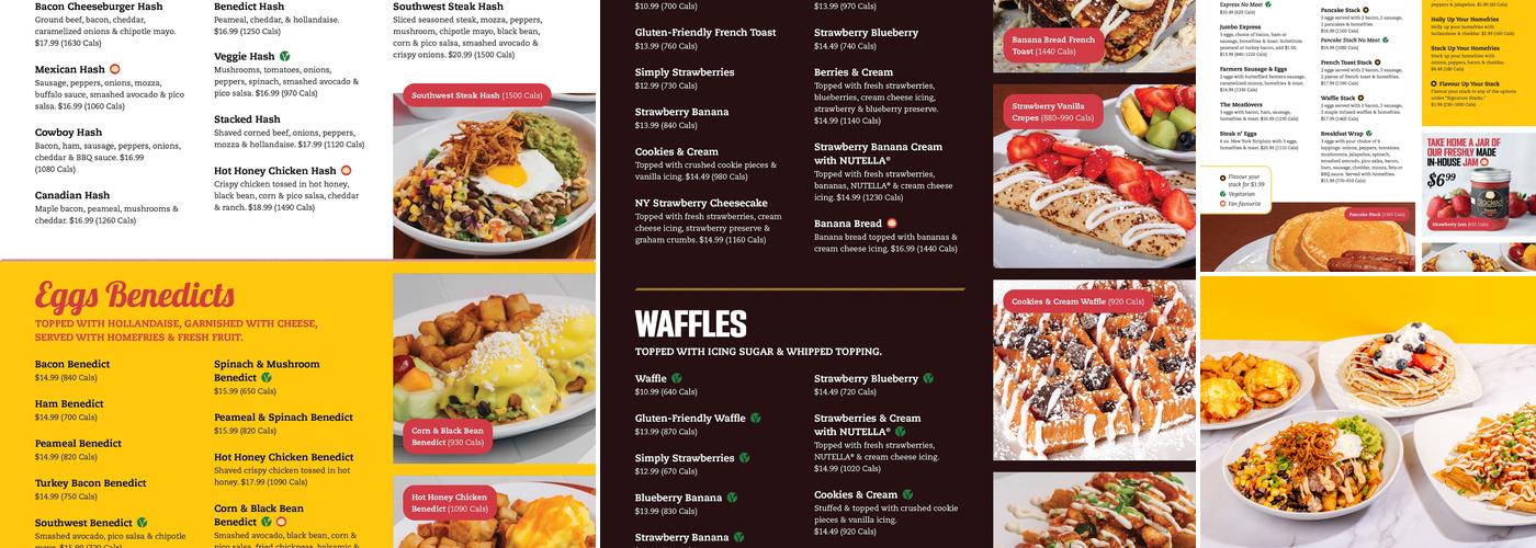 Stacked Pancake & Breakfast House Lindsay Menu