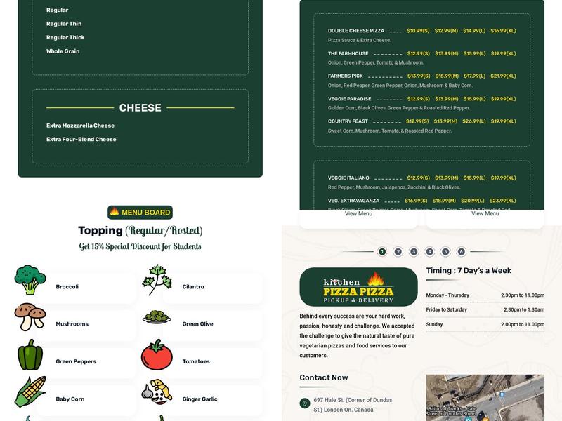 Kitchen Pizza Pizza Menu