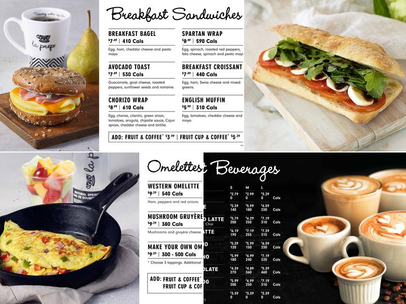 La Prep Menu