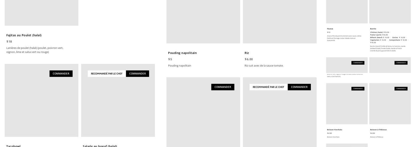 Taco’s Express Menu