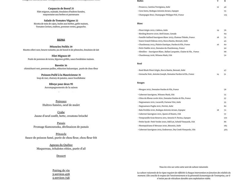 le godot Menu