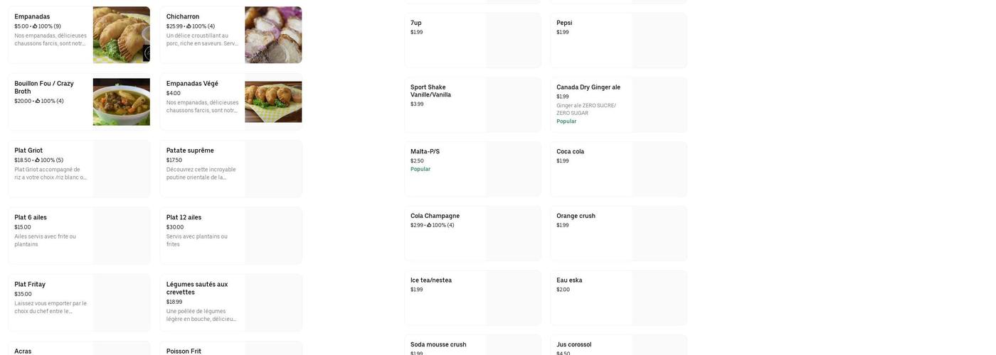 Delicious Faby Empanadas Menu