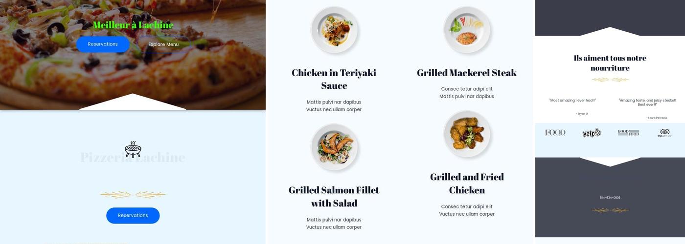 Pizzeria Lachine Menu