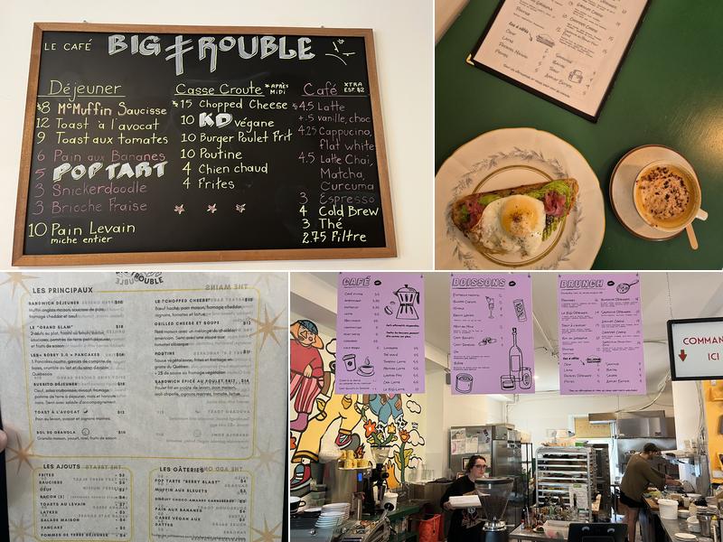 Le Café Big Trouble Menu