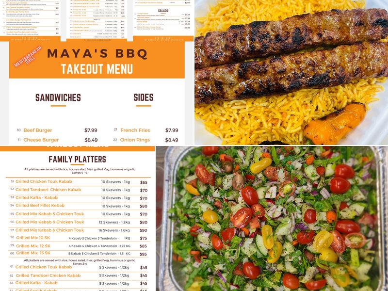 MAYA’S BBQ Menu