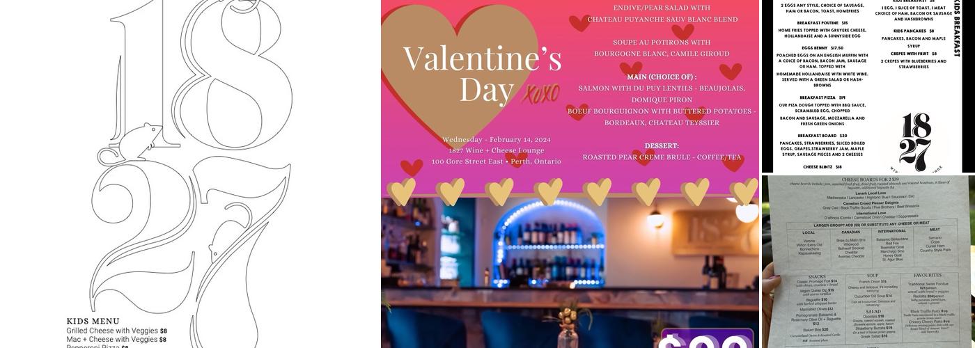 1827 Wine and Cheese Lounge Menu