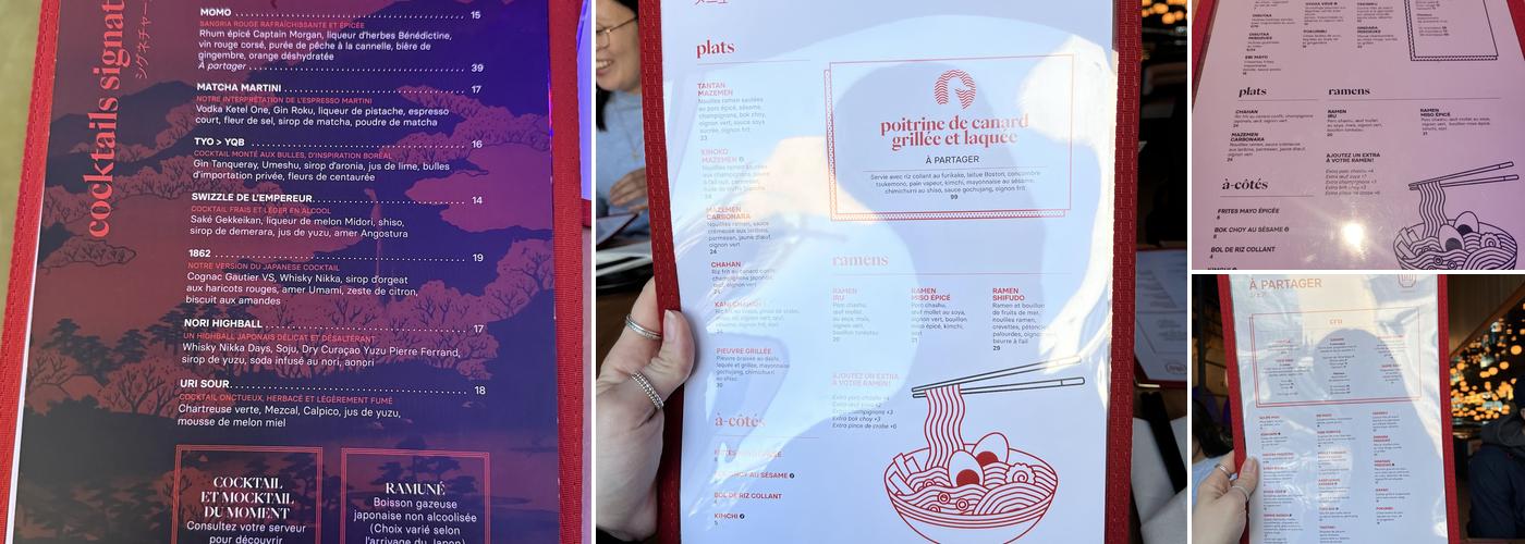 Iru Izakaya Ste-Foy Menu