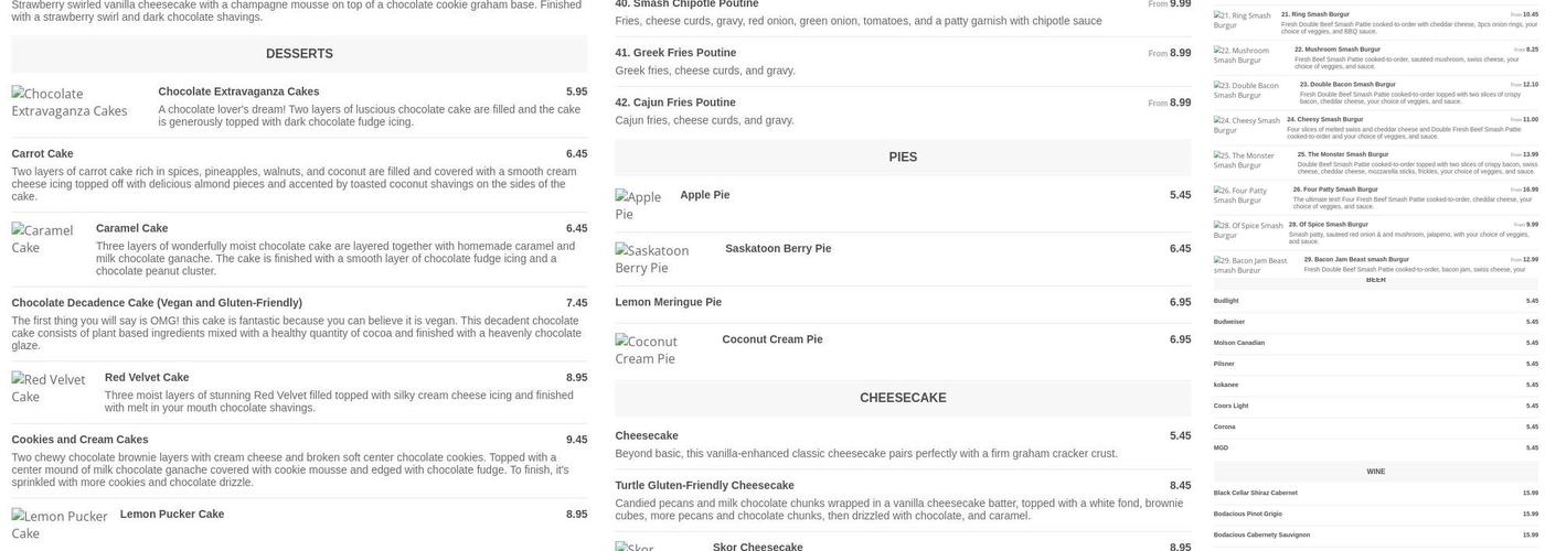 Smash Hamburgur Menu