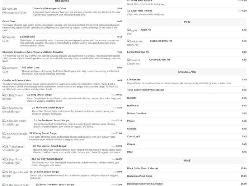 Smash Hamburgur Menu