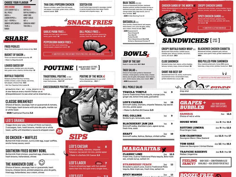 Leopold's Tavern Regina - South Menu