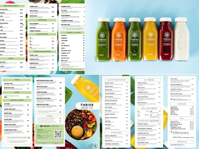 Thrive Juice Co. Menu