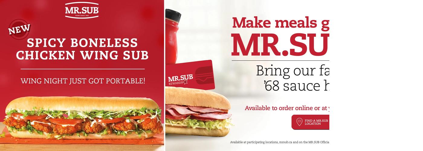Mr. Sub Menu