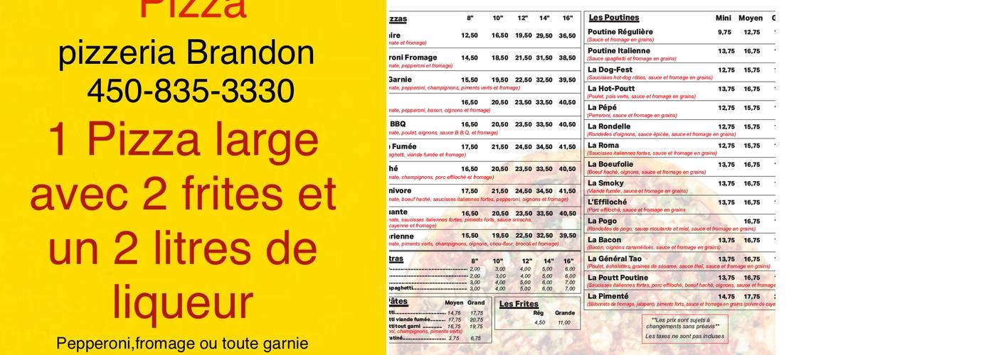 Pizzeria Brandon Menu